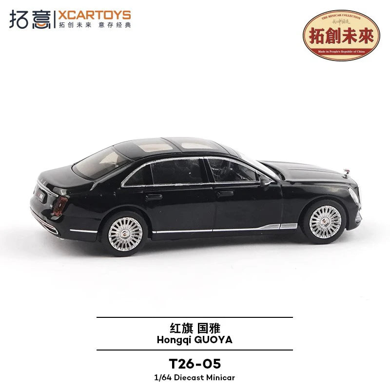 Xcartoys 1:64 Hongqi Guoya black Diecast Model Car