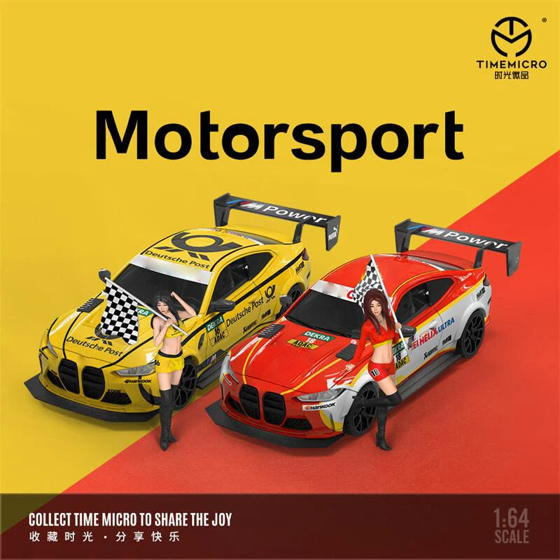 TimeMicro 1:64 M4 Red Yellow / Deutsche Post limited999 Diecast Model Car