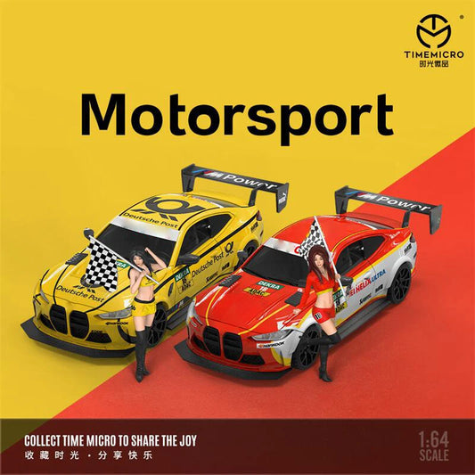 TimeMicro 1:64 M4 Red Yellow / Deutsche Post limited999 Diecast Model Car