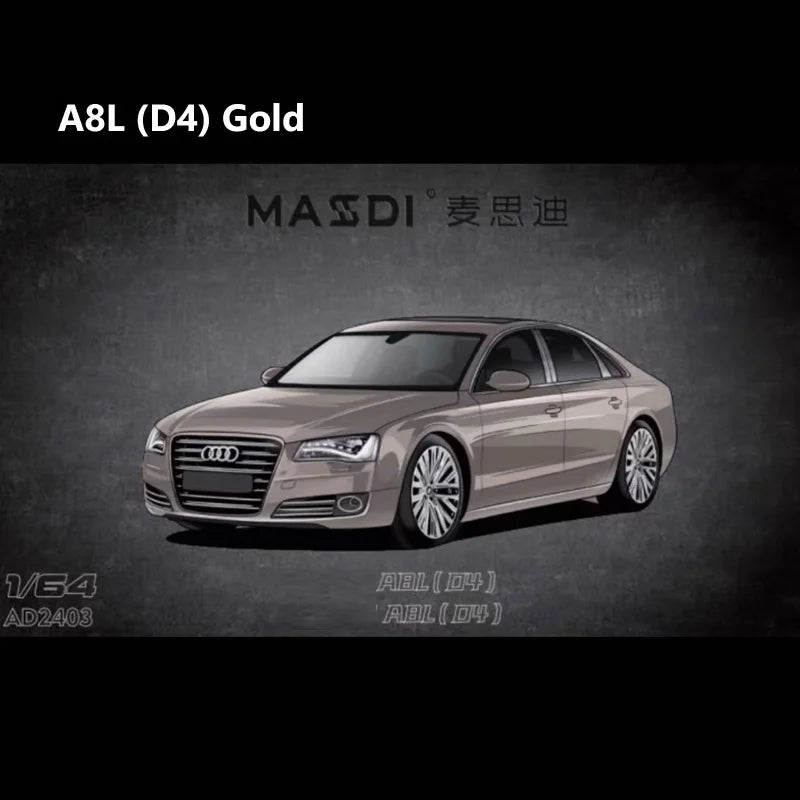 [PreSale] MASDI 1:64 A8 D4 Range Rover 20  Diecast Model Car