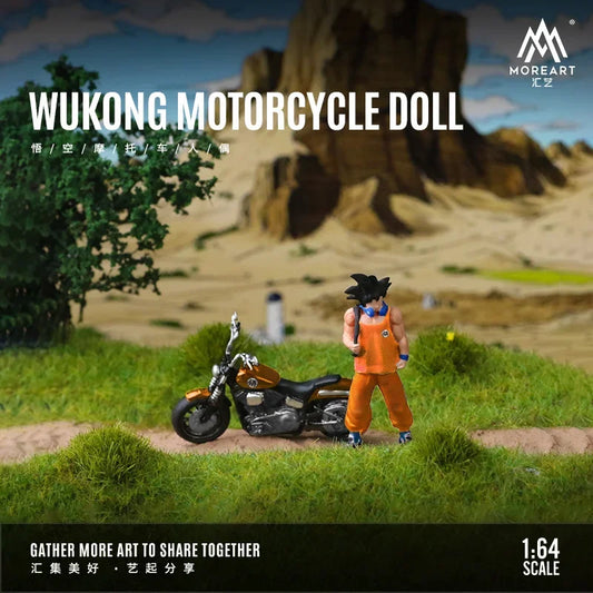 MoreArt 1:64 WUKONG MOTORCYCLE DOLL Diorama