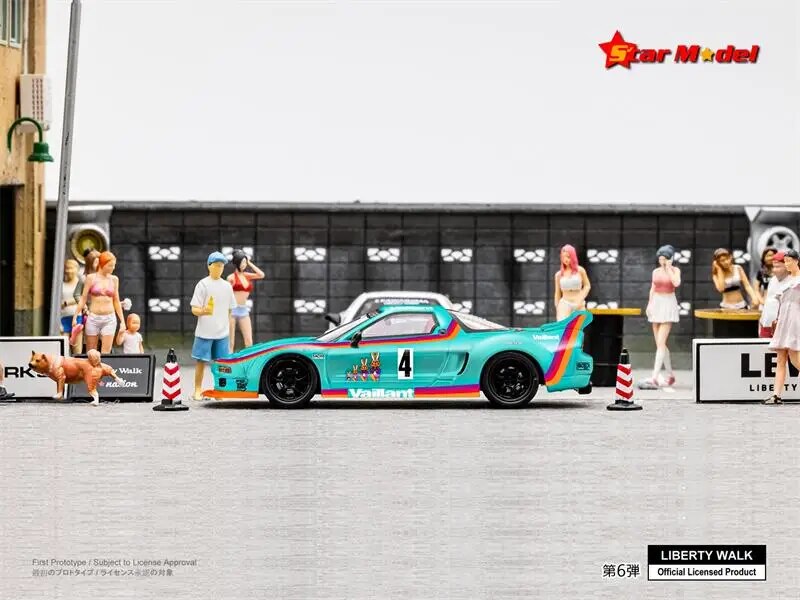 **Pre-order** Star Model 1:64 Liberty Walk NSX LBWK Green Vaillant #4 Diecast Model Car