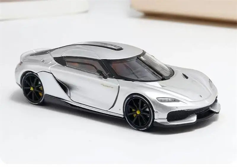 BSC 1:64 Gemera Grey White Transparent Blue Ice Blue Black Silver Die-Cast Car Model Collection Miniature