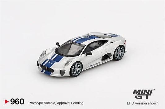 MINI GT 1:64 Jaguar C-X75 Silver Diecast Model Car