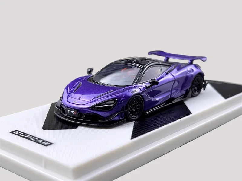 SUPCAR 1:64 Supercar Hattop 720S Black Red Purple Diecast Model Car