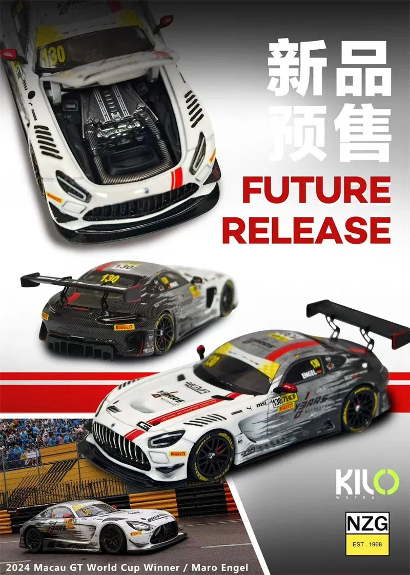 KILOworks 1:64 MARO ENGEL GT3 NO.130 Die-Cast Car Model Collection Miniature Gifts
