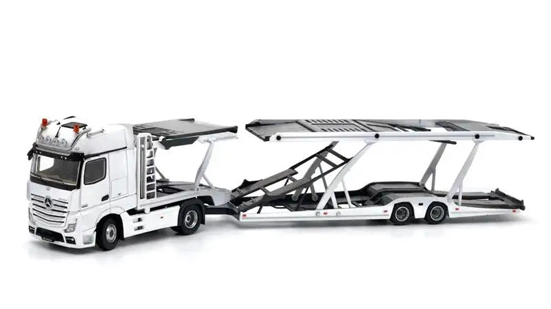 Unique Model × Tiny 1:64 MB Actros Double decker car trailer LHD Diecast Model Car