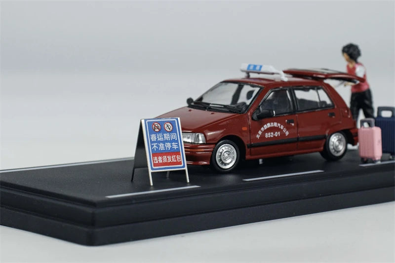 BMC 1:64 Charade Beijing Taxi 2025 HEC Red Diecast Model Car