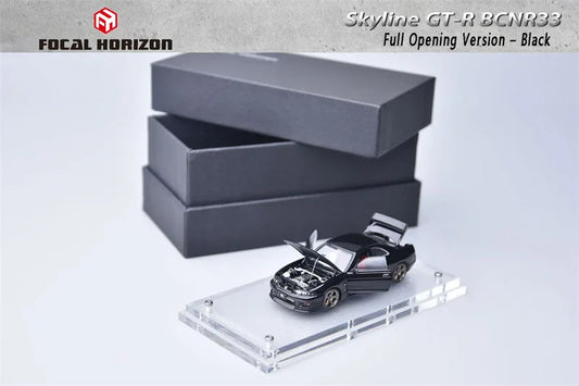Focal Horizon 1:64 Skyline R33 Mk4 BCNR33 Black Diecast Model Car