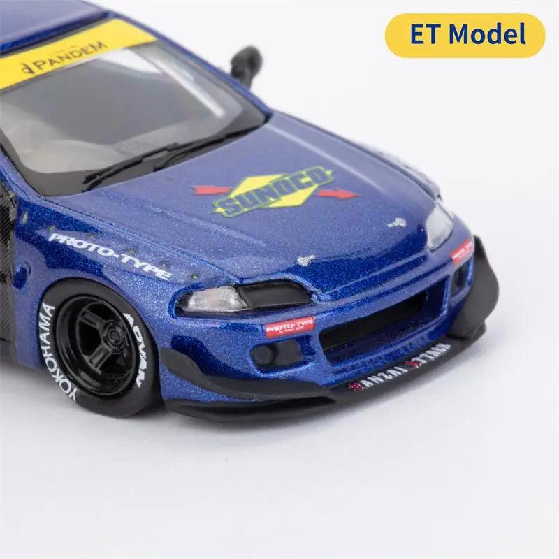 [PreSale] ET Model x Model Collect 1:64 Pandem EG6 Mk5 Rocket Bunny Sunoco Blue Diecast Model Car