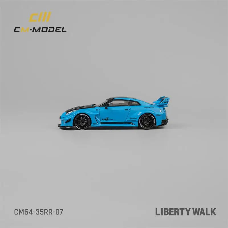 CM MODEL  1:64 LBWK GT35RR Blue Diecast Model Car