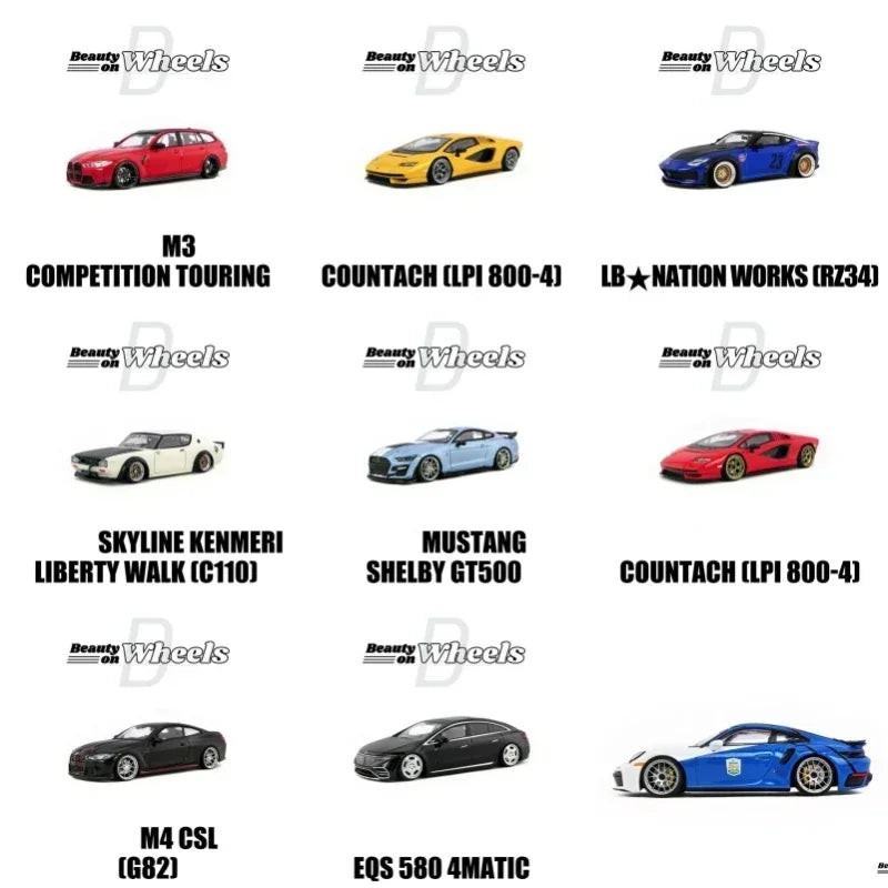 D MODEL BEAUTY ON WHEELS 1:64 Diecast Model Car