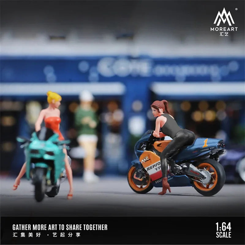 MoreArt1:64 No.1 racing motorcycle Figure Set