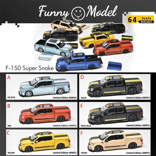 Funny Model 1:64 F150 Super Snake Diecast Model Car