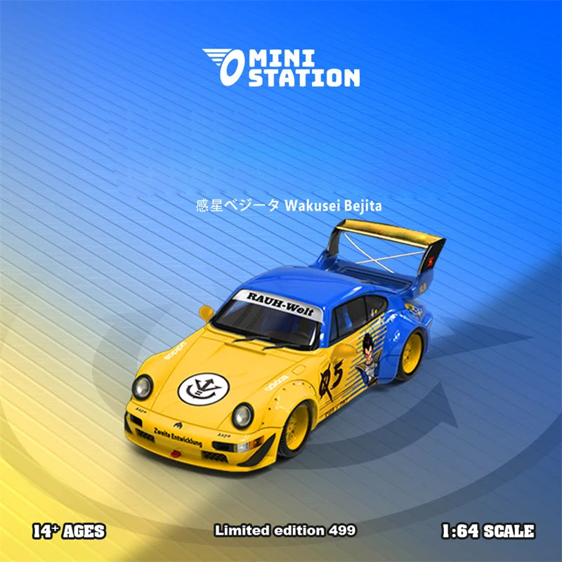 Mini Station  1:64 RWB 964 Sun Wukong / Vegeta /Majin Buu livery Diecast Model Car