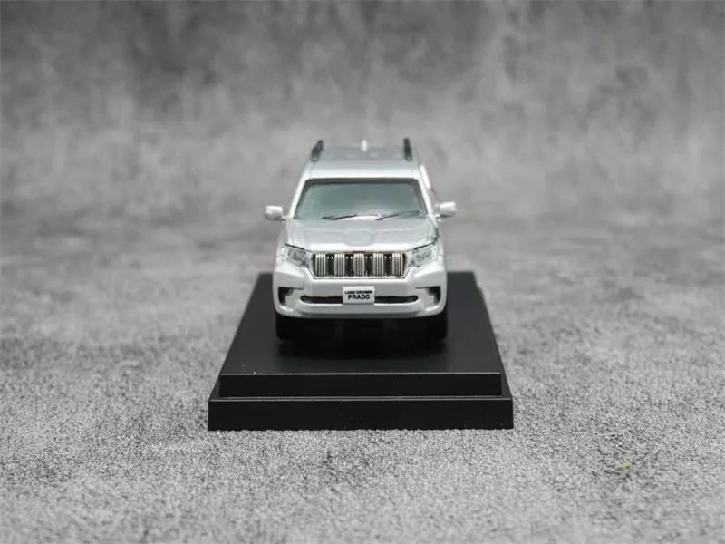 Ebbro 1:64 Prado 150 Silver / White / Gray Diecast Model Car