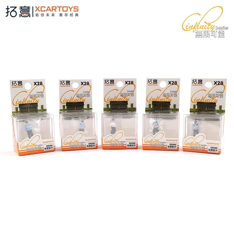 Xcartoys 1:64 Hong Kong patrolman Diorama Set Model Collection Miniature Gifts