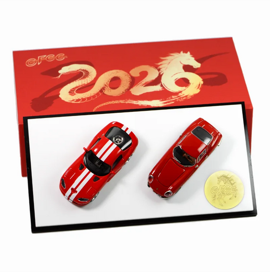 GFCC 1:64 California & 250 Testa Twin Cars Set Rossa / 275 Twin & Viper 2Cars Set Red Diecast Model Car