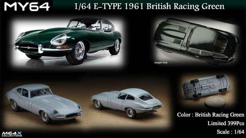 MY64 1:64 E-TYPE 1961 Resin Model Car