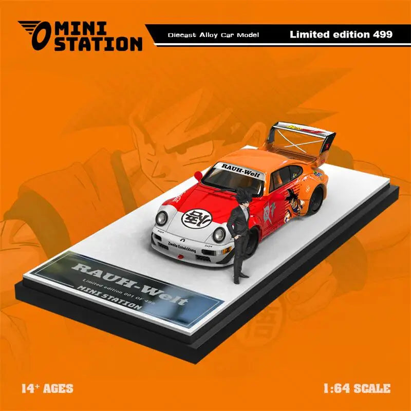 Mini Station  1:64 RWB 964 Sun Wukong / Vegeta /Majin Buu livery Diecast Model Car