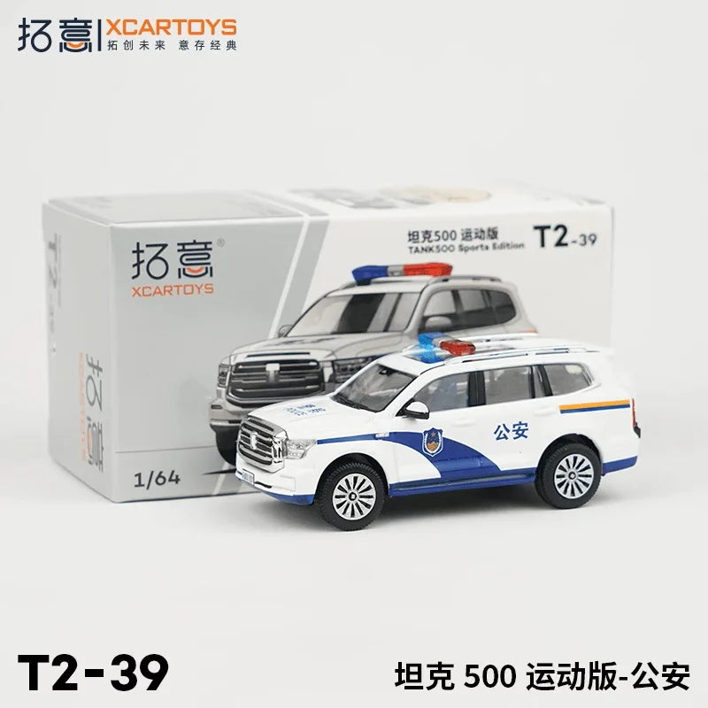 XCarToys 1:64 Tank 500 Sport Police Diecast Model Car