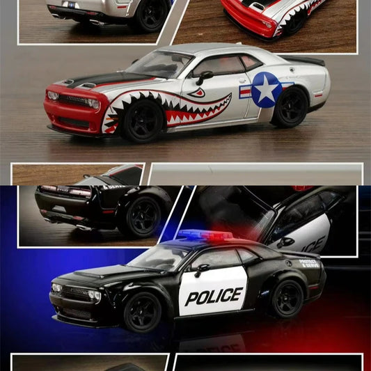 Fine Works64 1:64 Dodge Hellcats Shark / Police car paint Limited499 Diecast Model Car