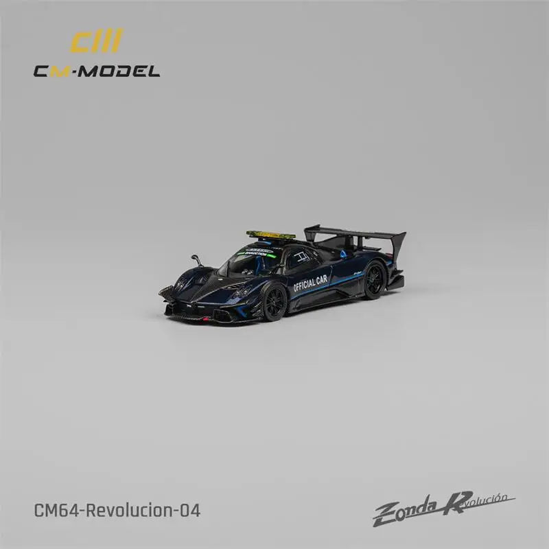 **Pre-Order** CM MODEL  1:64 Pagani Zonda Revolucion SafeCar Dark Blue Diecast Model Car