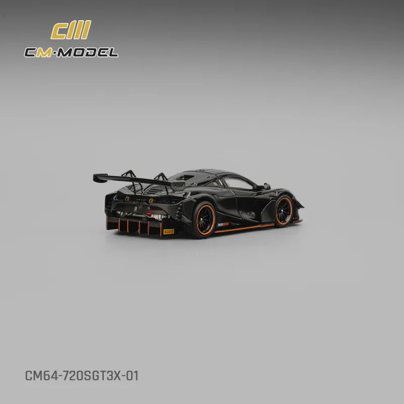 CM MODEL 1:64 SuperSport Cars 720SGT3X Black Collection Miniature Diecast Metal Model Car