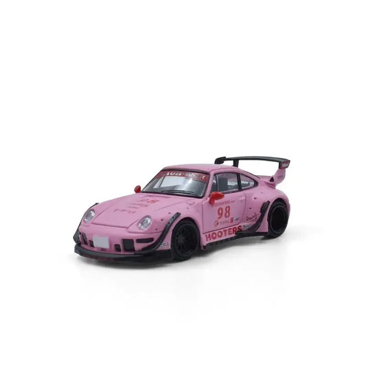 Model Model 1:64 RWB993 Matte Pink / Gold Die-Cast Car Model Miniature Gifts