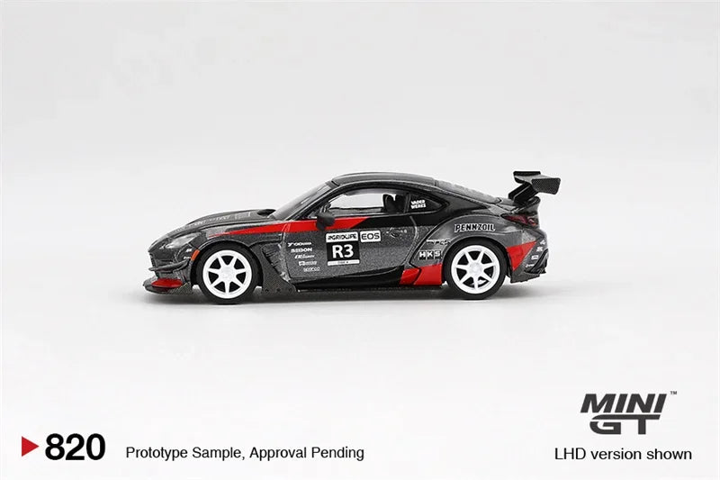 MINI GT 1:64 GR86  Larry Chen‘s HKS Turbocharged GR86 LHD Blister Packaging Diecast Model Car
