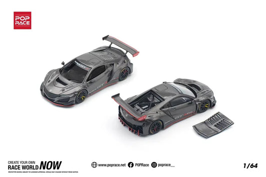 **Pre-Order** POP RACE 1:64 NSX GT3 EVO22 Carbon Grey Edition Diecast Model Car