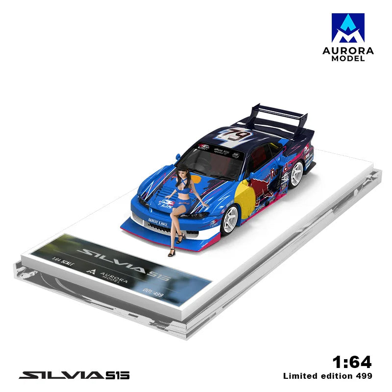 **Pre-Order** AuroraModel AM 1:64  S15 RB / HKS Limited499 Diecast Model Car