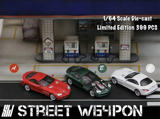 SW 1:64  SLR  Removable Engine Hood Diecast Model Car
