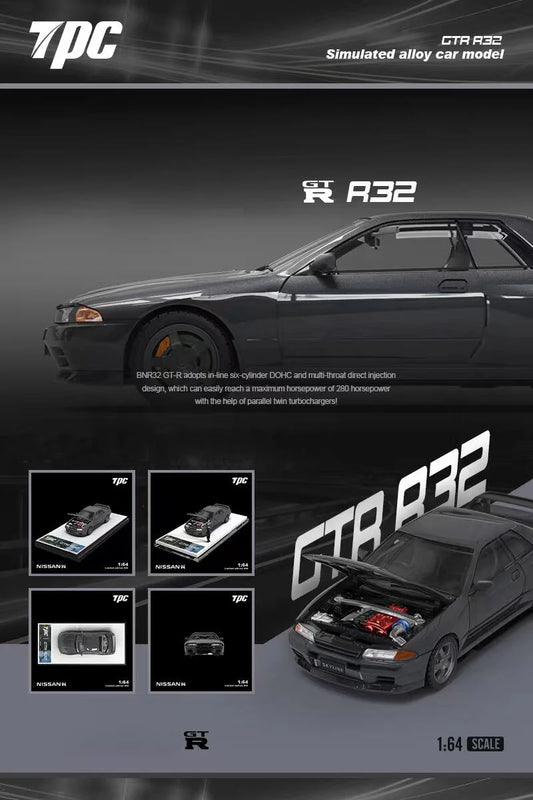 **Pre-Order** TPC 1:64 GTR R32 Gun Grey limited499 Diecast Model Cars