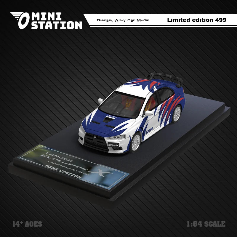 Mini Station  1:64 Need for Speed Black List NO.9 Blue white / NO.14 yellow Diecast Model Car