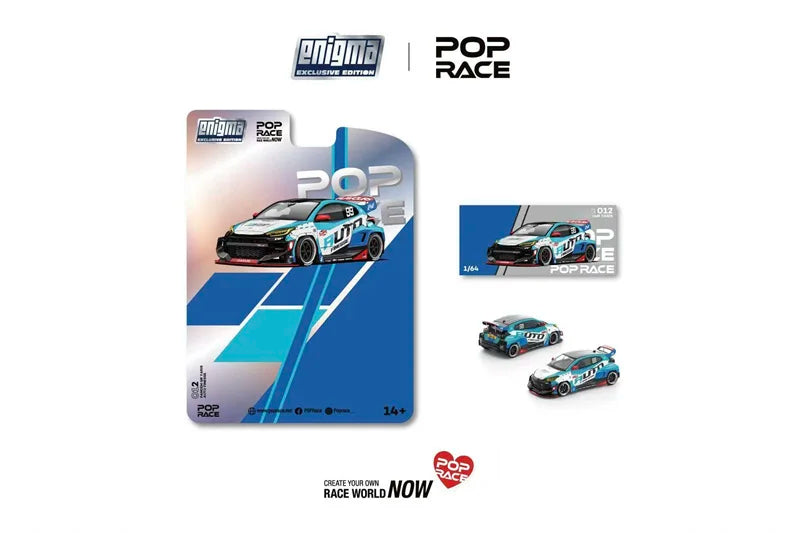Enigma x Pop Race 1:64 GR Yaris Pandem Rocket Bunny Auto Finesse Blister Card Version Diecast Model Car
