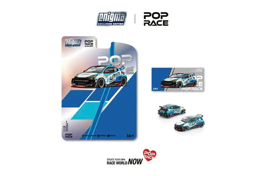 Enigma x Pop Race 1:64 GR Yaris Pandem Rocket Bunny Auto Finesse Blister Card Version Diecast Model Car