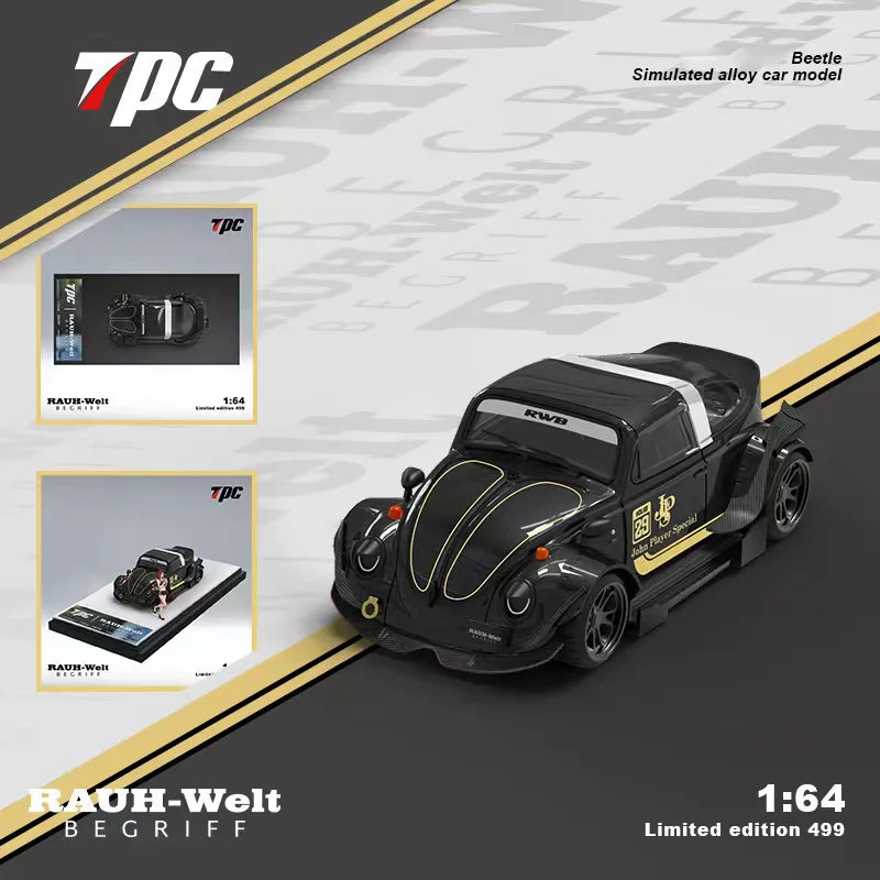 TPC 1:64 RWB Beetle JPS Black Gold limited499 Diecast Model Cars