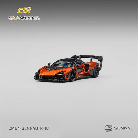 PreSale CM MODEL 1:64 SennaGTR Volcano orange Die-Cast Car Model Collection Miniature