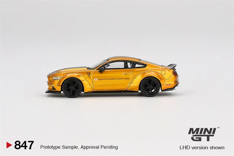 **Pre-Order** MINI GT 1:64 LB-WORKS MUSTANG LB Gold Diecast Model Car