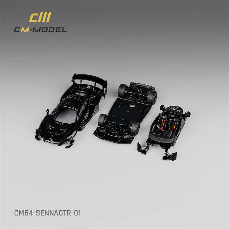 CM MODEL  1:64 SennaGTR Black Diecast Model Car