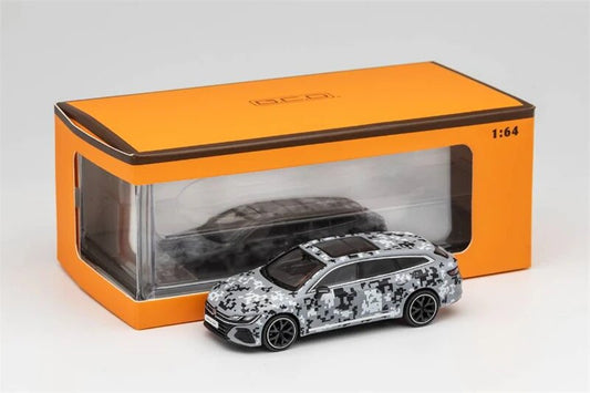 **Pre-Order** GCD 1:64 Arteon R /CC Shooting Brake Grayscale Camouflage LHD Diecast Model Car