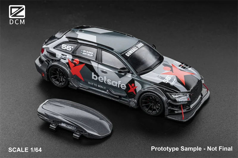 PreSale DCM 1:64 RS6 C7 DTM Betsafe Opening Hood Ver Collection Miniature DieCast Model Car