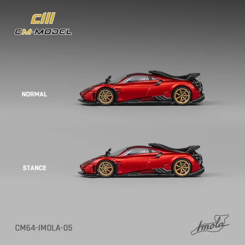 PreSale CM MODEL 1:64 Pagani Imola Metallic Red Collection Miniature DieCast Model Car