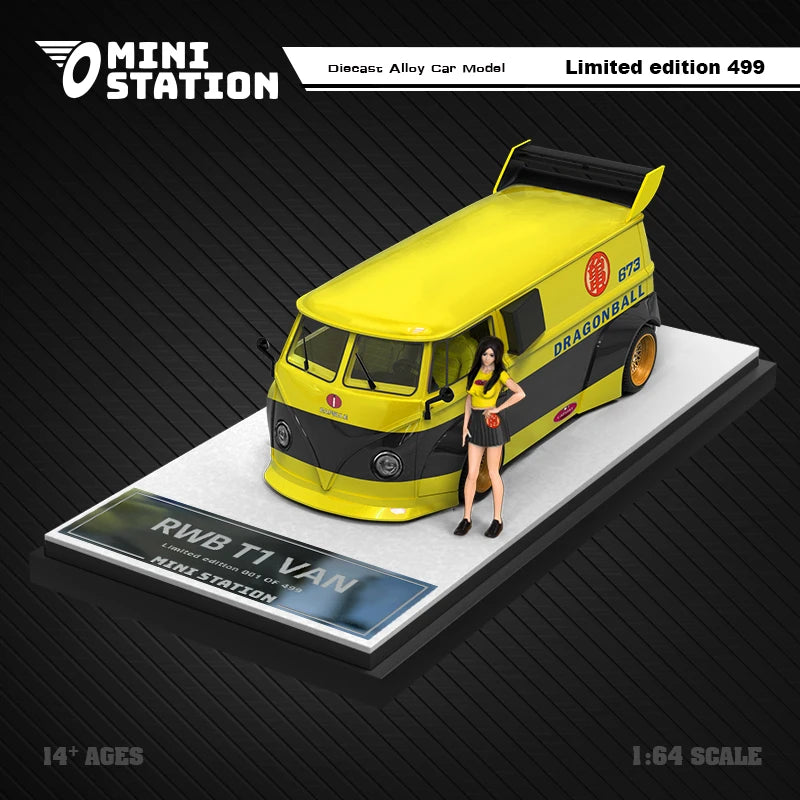 Mini Station  1:64 T1 VAN / RWB 964 DB Diecast Model Car