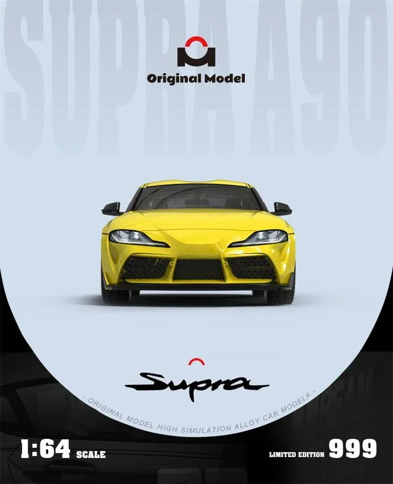 Original Model OM 1:64 supraA90 MF ghost Yellow Limited999 Diecast Model Car