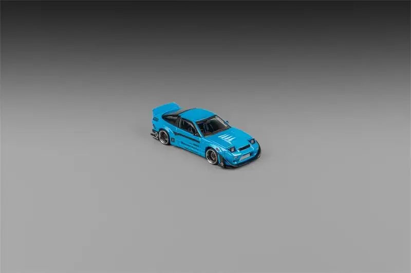Micro Turbo 1:64 S13 Silvia 180SX Pandem Rocket Bunny baby blue Limited999 Diecast Model Car