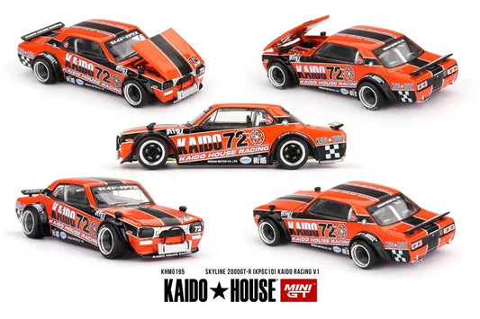 PreSale Kaido House / MINI GT Skyline 2000GTR KPGC10 Racing V1 Die-Cast Car Model Collection Miniature