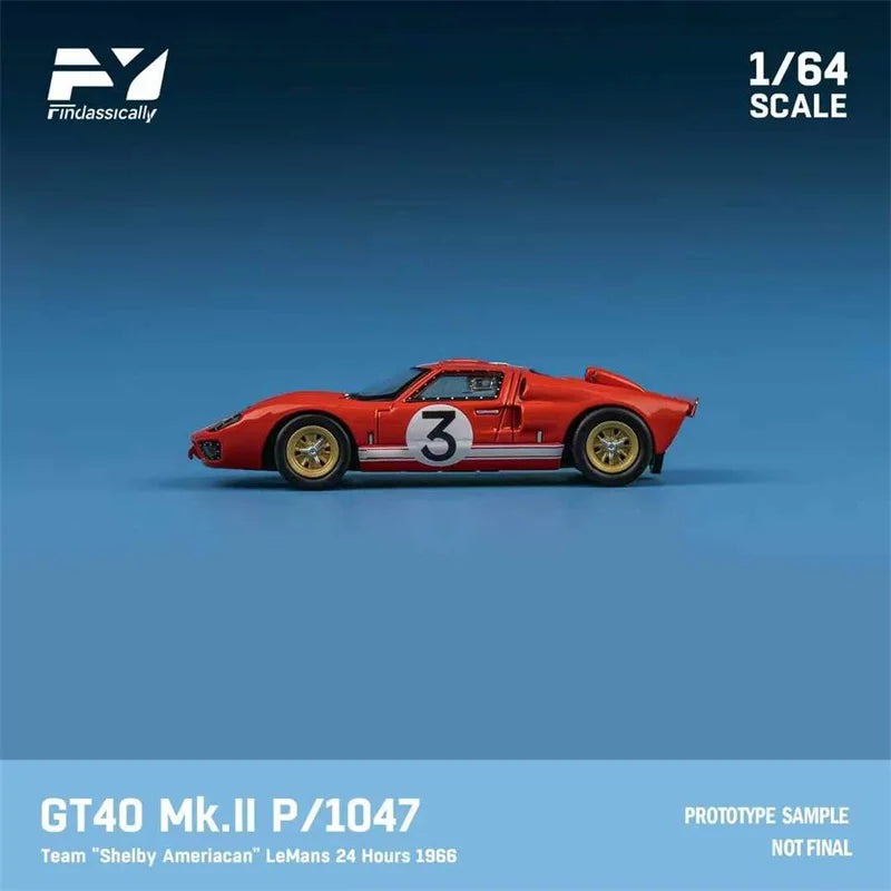 Findclassically 1:64 GT40 Mk.II 1966 Le Mans 24H Limited500 Diecast Model Car