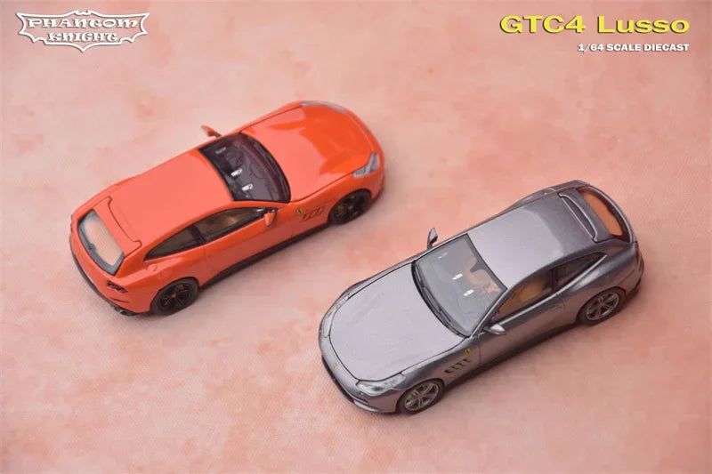 Phantom Knight PK 1:64 Purosangue GTC4 Lusso Grigio / Arancio limited999 Diecast Model Car